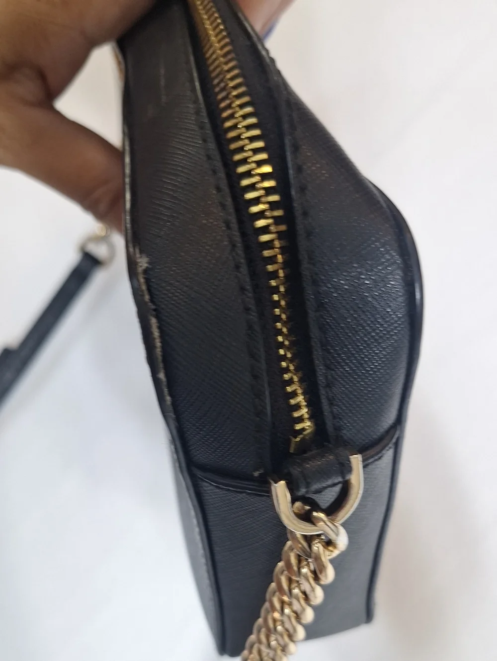 Michael Kors Black Crossbody Bag with Gold Hardware